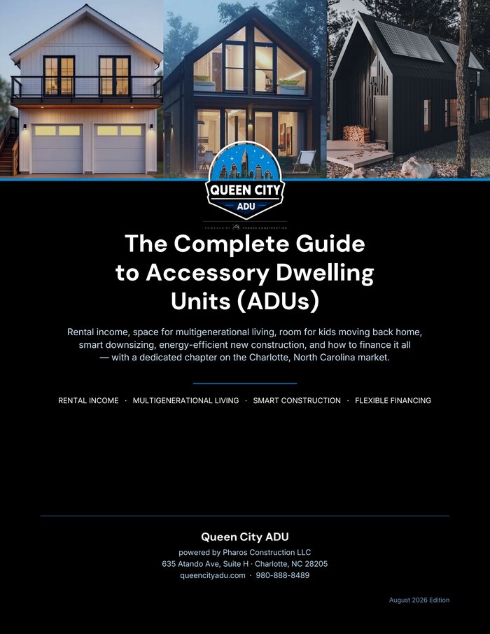 Cover of The Complete Guide to Accessory Dwelling Units (ADUs) by Queen City ADU